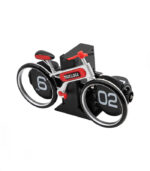 MidClock HY-F117 Unique Bicycle Vintage Flip Desk Clock – White + Red Color