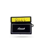 Marshall amp AirPods case, guitar AirPods case, musician AirPods cover, silicone AirPods case, rock style earbuds case, AirPods Pro case for musicians, cool AirPods cover, black TWS case, shockproof silicone AirPods case, unique AirPods case, earbuds case for guitar lovers, amplifier AirPods case, stylish AirPods case for men, music-themed earbuds cover, TWS case for musicians